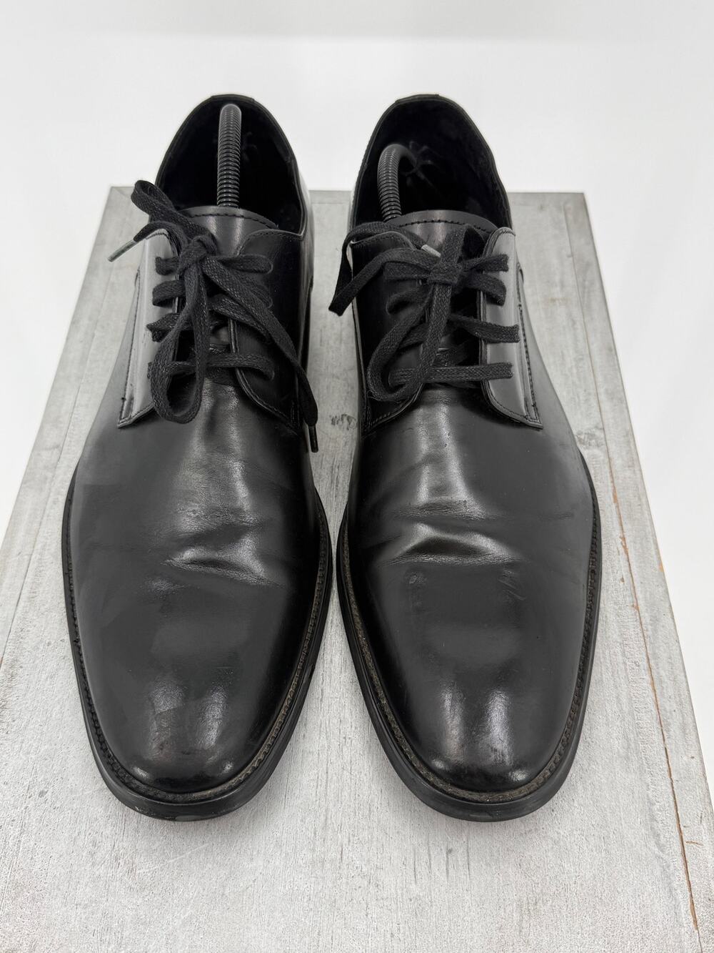 Kenneth Cole Men's Total Access Black Leather Derby Dress Shoes Size 11M Lace Up